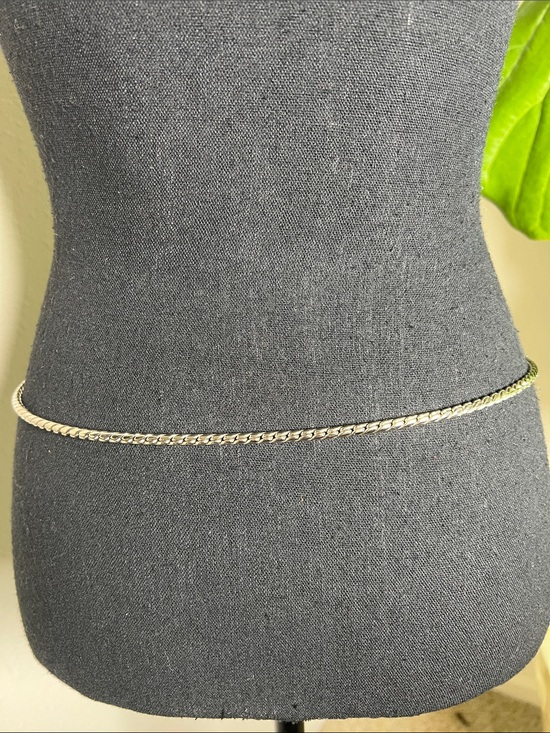 Ibel Women’s Silver Tone Vintage Braided Twisted Rope Snake Belt Made in Italy main image 12